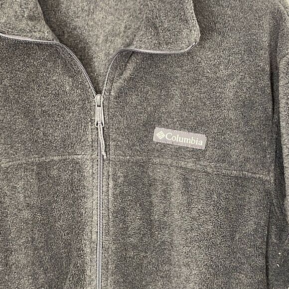 Men’s Columbia Fleece Jacket. Charcoal Gray. Size Large. - Picture 2 of 10